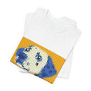Dalmatian Pixel Art Tee — Cute Blue-Accented Dog Graphic Shirt Printify