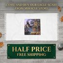 Eagle Mountain Light Scarf — Scenic Flying Eagle Nature Print Printify