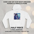 Hoodie — Dreamy Night Garden Anime Boy Illustration Printify