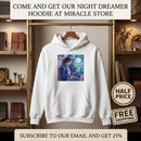 Hoodie — Dreamy Night Garden Anime Boy Illustration Printify