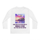 Youth Long Sleeve Tee — Colorful Lighthouse Sunset Graphic Printify