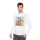 Star Droid Crew Long Sleeve Tee — Retro R2‑D2 & C‑3PO Droid Design Printify