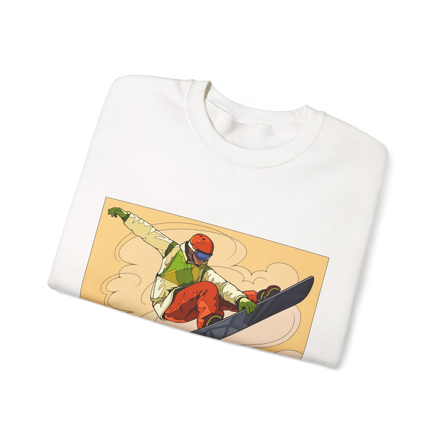 Snowboarder Graphic Sweatshirt — Vintage Mountain Snowboarding Crewneck