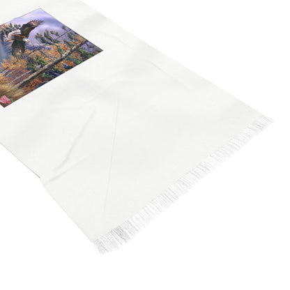 Eagle Mountain Light Scarf — Scenic Flying Eagle Nature Print