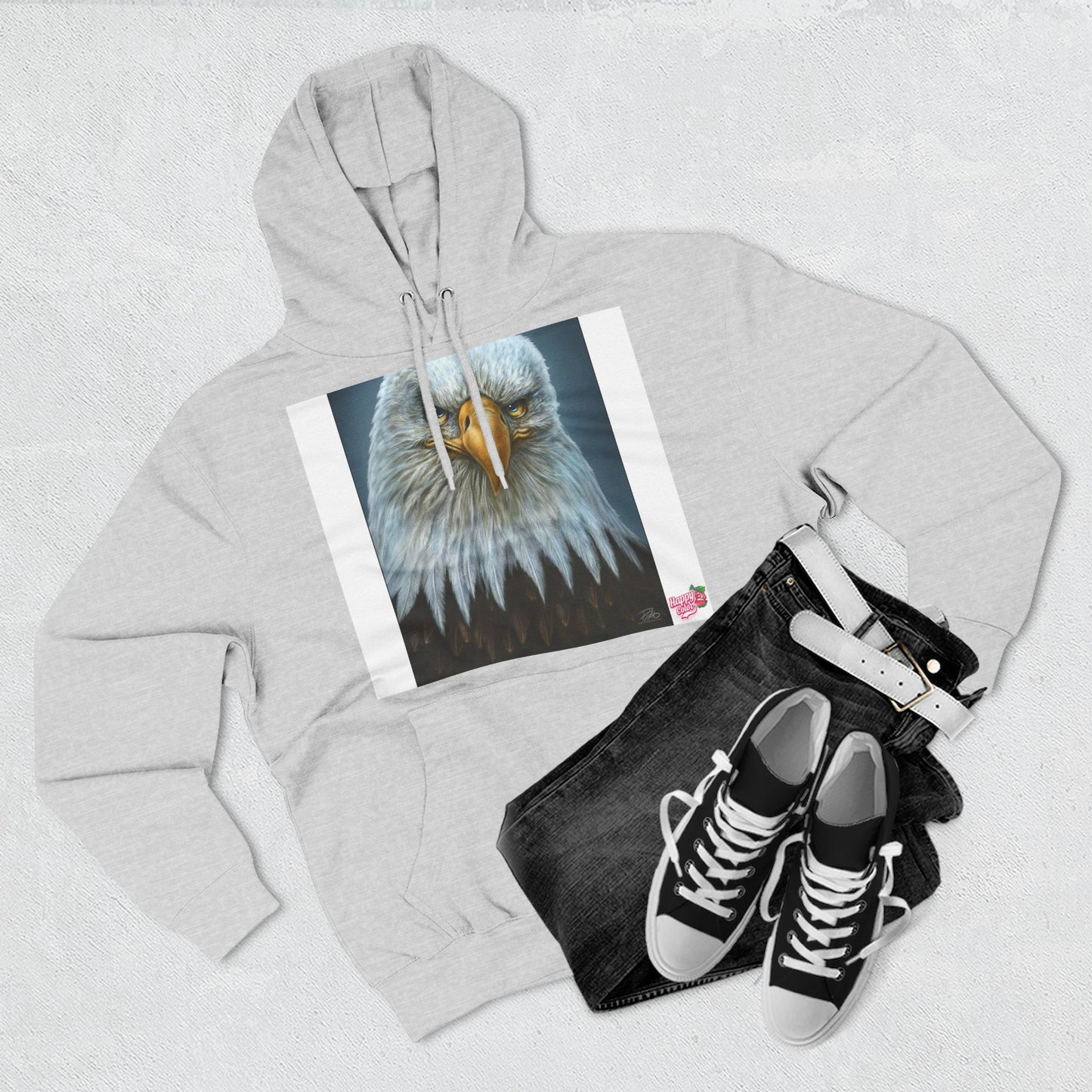 Three-Panel Fleece Hoodie