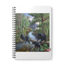 Bear Family Forest Scene A5 Wirobound Notebook - Lined Journal for Nature Lovers Printify