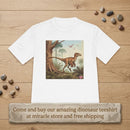 Dinosaur Graphic Tee — Retro Velociraptor Jungle Illustration Printify