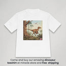 Dinosaur Graphic Tee — Retro Velociraptor Jungle Illustration Printify