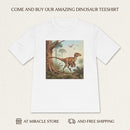 Dinosaur Graphic Tee — Retro Velociraptor Jungle Illustration Printify