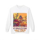 Bird on Branch Crewneck Sweatshirt — Colorful Songbird Art Pullover Printify