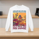 Bird on Branch Crewneck Sweatshirt — Colorful Songbird Art Pullover Printify