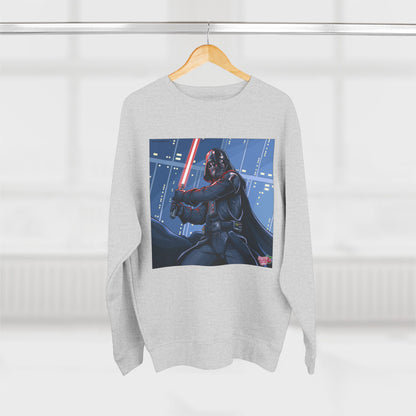 Darth Vader Lightsaber Crewneck Sweatshirt — Galactic Sith Graphic Pullover