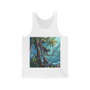 Tropical Lemur Tank Top — Jungle Sunset Wildlife Graphic Tank Printify