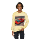 Retro Red Sports Car Crewneck Sweatshirt Printify