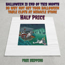 Ghostly Graveyard Bar Tablecloth — Halloween Cemetery Party Decor Printify