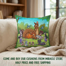 Cute Forest Friends Square Throw Pillow – Bambi-Inspired Animal Nursery Decor Printify