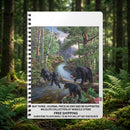 Bear Family Forest Scene A5 Wirobound Notebook - Lined Journal for Nature Lovers Printify