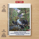 Bear Family Forest Scene A5 Wirobound Notebook - Lined Journal for Nature Lovers Printify