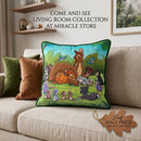 Cute Forest Friends Square Throw Pillow – Bambi-Inspired Animal Nursery Decor Printify
