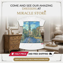 Canal Cityscape T-Shirt Dress — Impressionist Amsterdam Canal Print Printify