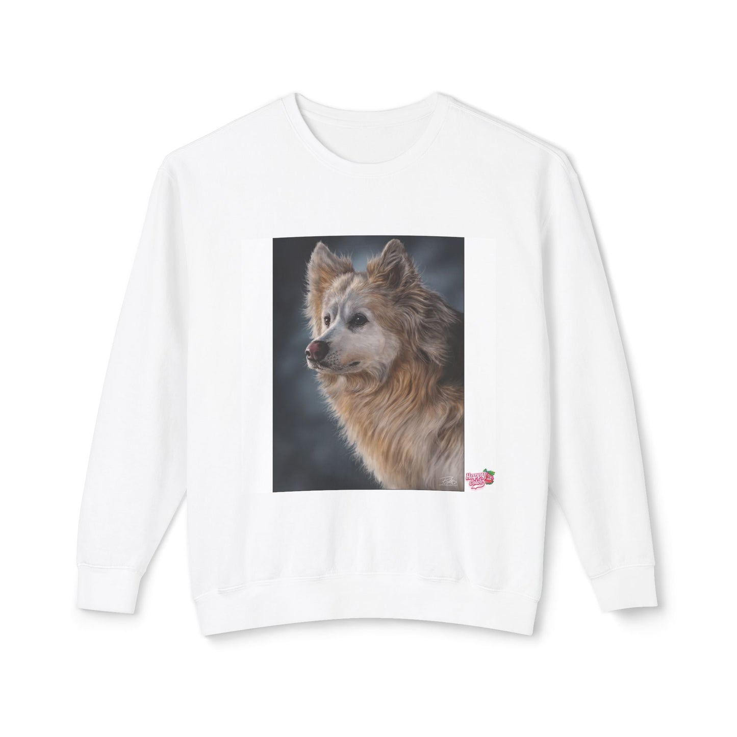 Golden Shepherd Portrait Sweatshirt — Realistic Dog Photo Crewneck for Dog Lovers