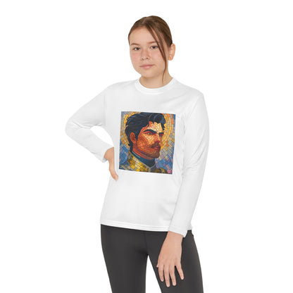 Youth Long Sleeve Tee — Mosaic Portrait Design