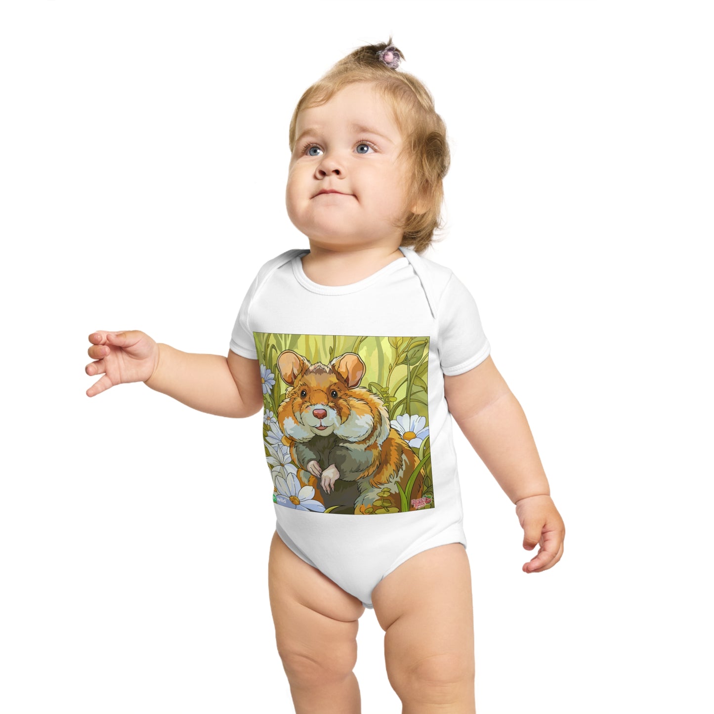 Hamster Garden Baby Bodysuit — Cute Small Pet Infant One-Piece