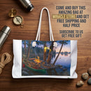 Lakeside Canoe Campfire Weekender Bag Printify