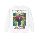 Vision-Inspired Crewneck Sweatshirt — Retro Comic Superhero Graphic Printify
