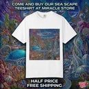 Underwater Dreamscape T-Shirt — Psychedelic Ocean Whale Art Tee Printify