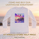 Youth Long Sleeve Tee — Colorful Lighthouse Sunset Graphic Printify