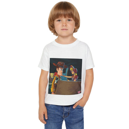 Cowboy Toy Scene Toddler T‑Shirt — Nostalgic Animated Characters Print