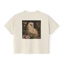 Owl Floral Boxy Tee Printify