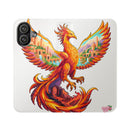 Phoenix Art Flip Case — Colorful Mythical Phone Wallet Printify