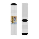 Vintage Western Cowboy Sublimation Socks — Novelty Graphic Crew Socks Printify