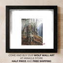 Wolf Pack Framed Poster — Woodland Nature Print for Home Decor Printify