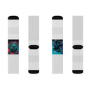 Mystic Kraken Sublimation Socks — Colorful Ocean Monster Crew Socks Printify