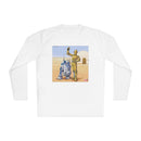 Star Droid Crew Long Sleeve Tee — Retro R2‑D2 & C‑3PO Droid Design Printify