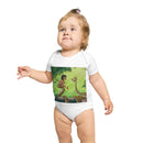 Jungle Adventure Baby Bodysuit — Playful Mowgli and Kaa Illustration Printify