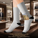 Vintage Western Cowboy Sublimation Socks — Novelty Graphic Crew Socks Printify