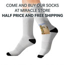 Vintage Western Cowboy Sublimation Socks — Novelty Graphic Crew Socks Printify