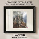 Wolf Pack Framed Poster — Woodland Nature Print for Home Decor Printify