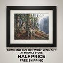 Wolf Pack Framed Poster — Woodland Nature Print for Home Decor Printify