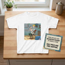 Kids Tee - Retro Cartoon Barber Shop Illustration Printify