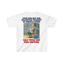 Kids Tee - Retro Cartoon Barber Shop Illustration Printify