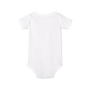 Woodland Adventure Baby Onesie — Baby Riding Bear Forest Illustration Printify