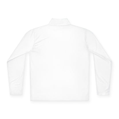 Nature Scene Quarter-Zip Pullover — Mountain River Landscape Embroidered