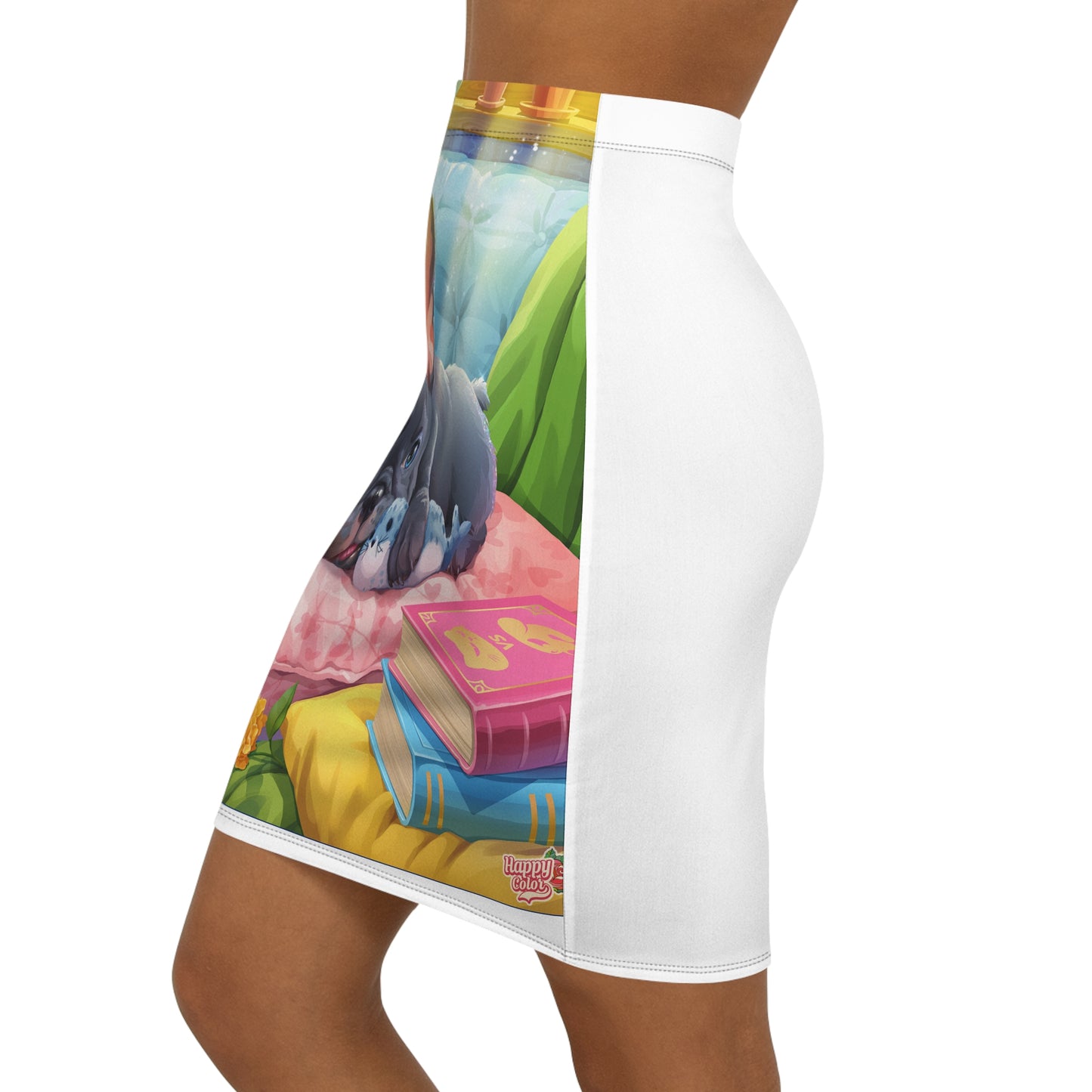 Women's Mid-Waist Pencil Skirt (AOP)