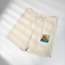 Sunset Smiley Pocket Sweatshorts — Lightweight Garment-Dyed Fleece Printify