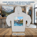 Mountain Lake Hoodie — Scenic Canoe Print Fleece Pullover Printify